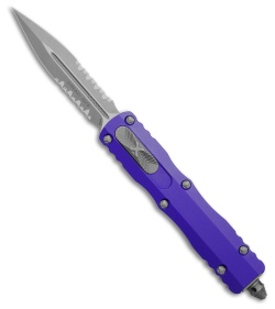 Microtech Dirac D/E OTF Automatic Knife Purple Aluminum (2.8" Apoc Serr)
