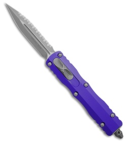 Microtech Dirac D/E OTF Automatic Knife Purple Aluminum (2.8" Apoc Full Serr)