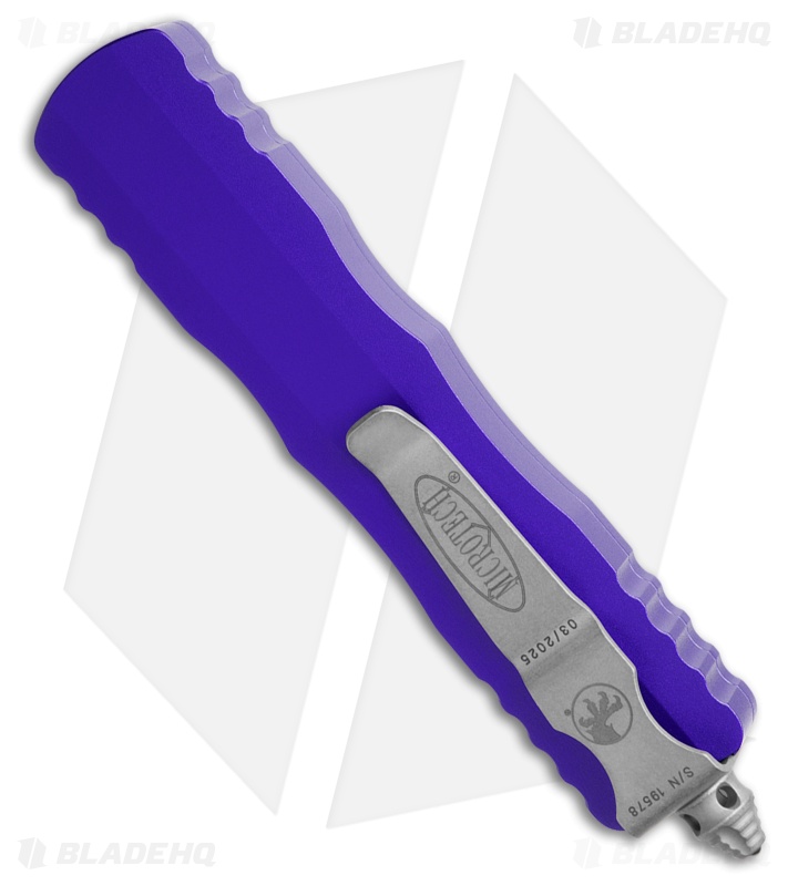 Microtech Dirac D/E OTF Automatic Knife Purple Aluminum (2.8" Apocalyptic)
