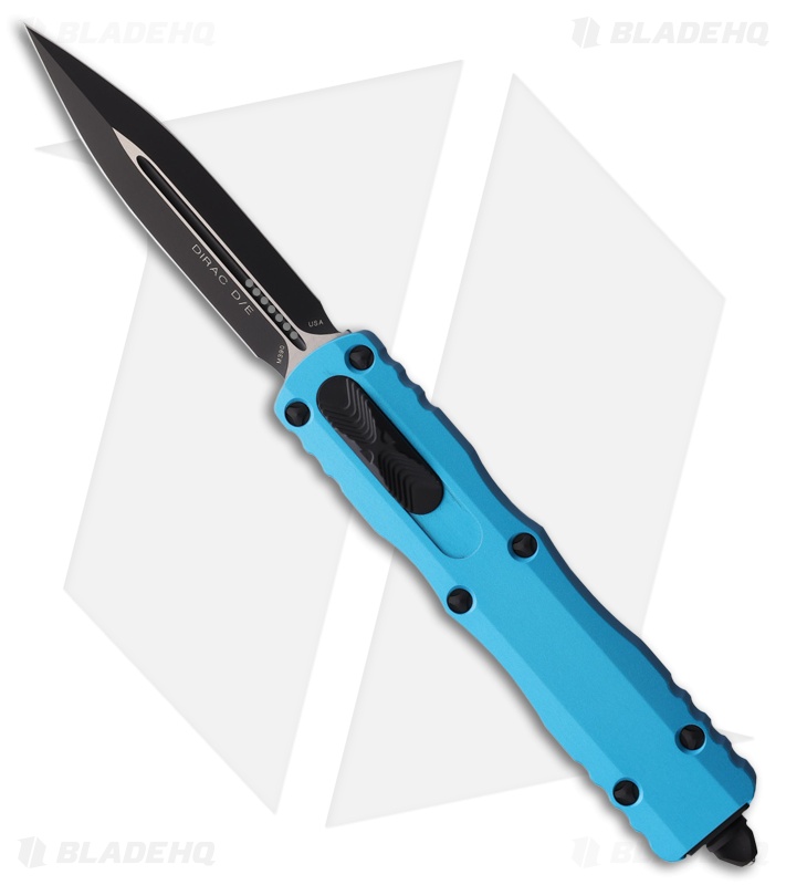 Microtech Dirac D/E OTF Automatic Knife Blue Aluminum (2.88" Black)