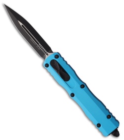Microtech Dirac D/E OTF Automatic Knife Blue Aluminum (2.88" Black)