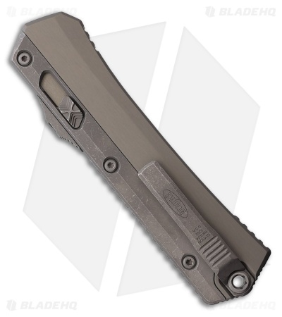 Microtech Glykon T/E OTF Knife Gray Al/Ti (3.75" Apocalyptic Serr)