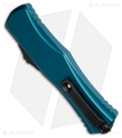Microtech Hera II S/E Recurve OTF Automatic Knife Blue Aluminum (4" Black)