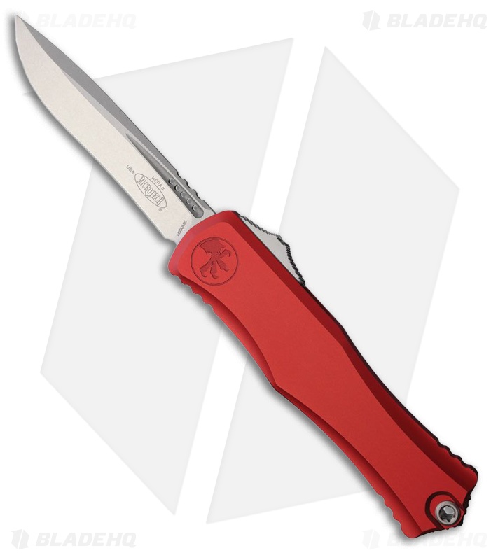 Microtech Hera II S/E Recurve OTF Automatic Knife Red Aluminum (4" SW)