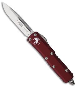Microtech UTX-85 S/E OTF Automatic Knife Merlot Red Aluminum (3.1&quot; Satin) | 217569
