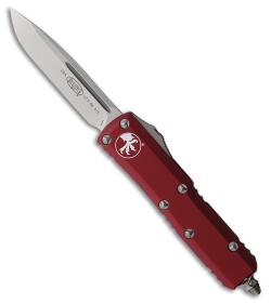Microtech UTX-85 S/E OTF Automatic Knife Merlot Red Aluminum (3.1" Stonewash)