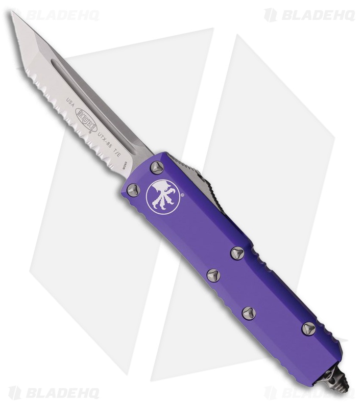 Microtech UTX-85 T/E OTF Auto Knife Purple Alum Satin Serr