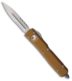 Microtech Ultratech D/E OTF Automatic Knife Tan Aluminum (3.4" SW Serr)