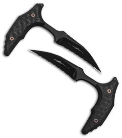 Microtech BEE S/E Wharncliffe Double Push Daggers Carbon Fiber (2.5" DLC Serr)