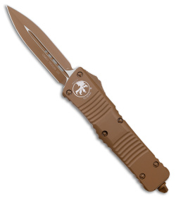 Microtech Combat Troodon D/E OTF Automatic Knife Tan (3.8" Cerakote Tan)