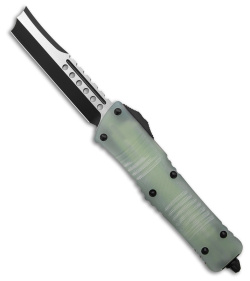 Microtech Combat Troodon Hellhound Razor OTF Auto  Jade Green/Black (4" Black)