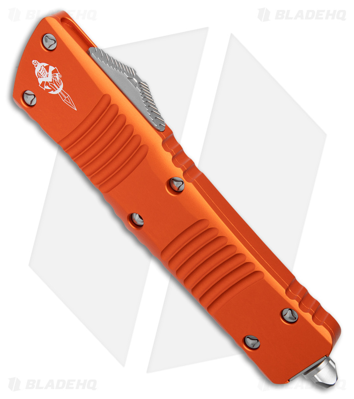 Microtech Combat Troodon Hellhound Signature Series OTF Knife Orange (3.8" SW) 