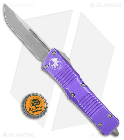 Microtech Combat Troodon S/E OTF Auto Knife Distressed Purple (4" Apocalyptic)