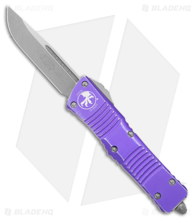 Microtech Combat Troodon S/E OTF Auto Knife Distressed Purple (4" Apocalyptic)