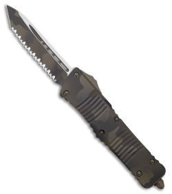 Microtech Combat Troodon Signature Series Automatic Knife Olive Camo (4" Serr)