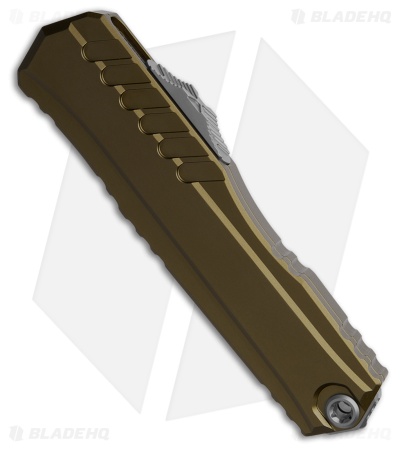 Microtech Cypher II D/E OTF Knife OD Green Aluminum (3.5" SW Full Serr)