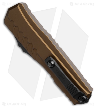 Microtech Cypher II D/E OTF Automatic Knife Tan Aluminum (3.5" Black)