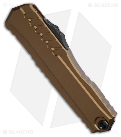 Microtech Cypher II D/E OTF Automatic Knife Tan Aluminum (3.5" Black)