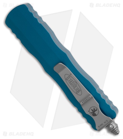 Microtech Dirac D/E OTF Automatic Knife Blue Aluminum (2.9" SW Full Serr)
