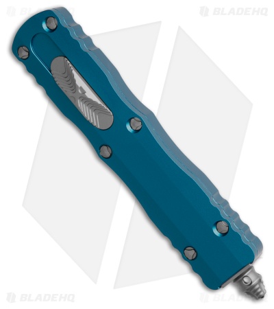Microtech Dirac D/E OTF Automatic Knife Blue Aluminum (2.9" SW Full Serr)