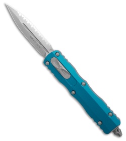 Microtech Dirac D/E OTF Automatic Knife Blue Aluminum (2.9" SW Full Serr)