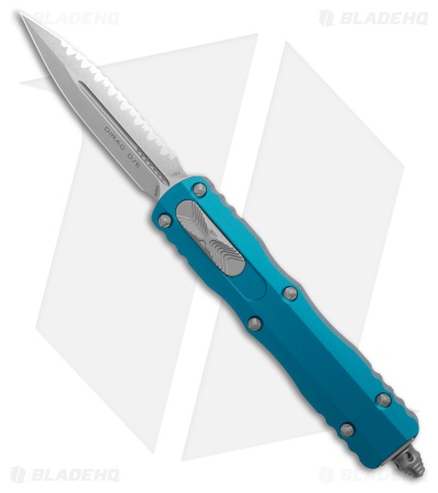 Microtech Dirac D/E OTF Automatic Knife Blue Aluminum (2.9" SW Full Serr)