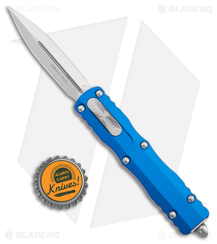 Microtech Dirac D/E OTF Automatic Knife Blue Aluminum (2.88" Stonewash)