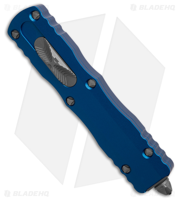Microtech Dirac D/E OTF Automatic Knife Blue  Alum (2.8" Apocalyptic) 225-10APBL