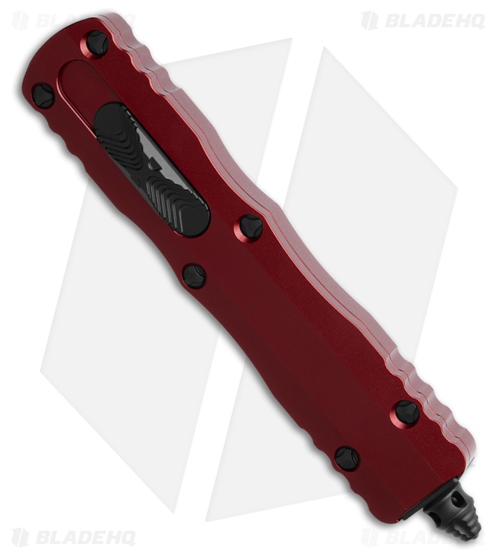 Microtech Dirac D/E OTF Automatic Knife Merlot Red Aluminum (2.8" Black Serr)