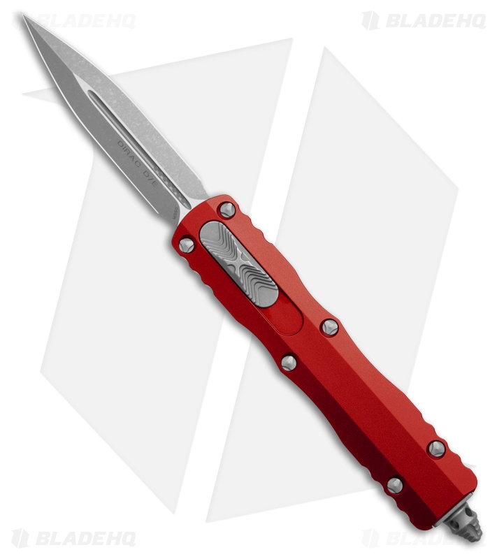 Microtech Dirac D/E OTF Automatic Knife Red Aluminum (2.9" Apocalyptic)