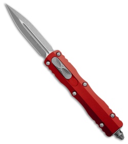 Microtech Dirac D/E OTF Automatic Knife Red Aluminum (2.9" Apocalyptic)