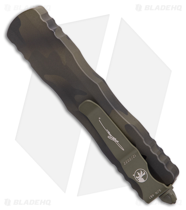 Microtech Dirac D/E Signature Series OTF Automatic Knife Olive Camo (2.88" Camo)