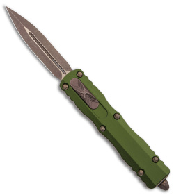 Microtech Dirac Dagger OTF Automatic Knife OD Green (2.88" Bronze Apocalyptic)