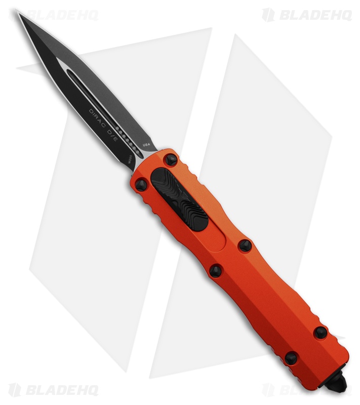 Microtech Dirac D/E OTF Automatic Knife Orange Aluminum (2.9" Black)