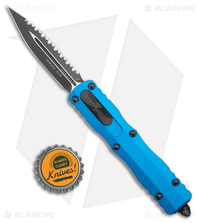 Microtech Dirac Dagger OTF Automatic Knife Blue (2.88" Black Full Serr) 225-3 BL