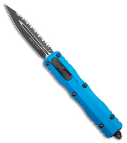 Microtech Dirac Dagger OTF Automatic Knife Blue (2.88" Black Full Serr) 225-3 BL