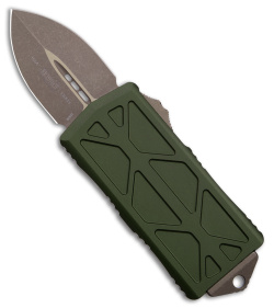 Microtech Exocet D/E Automatic Knife OD Green (1.9" Bronze Apocalyptic) 