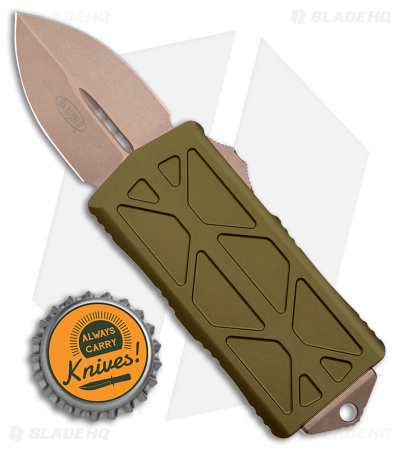 Microtech Exocet Dagger CA Legal OTF Automatic Knife OD Green  (1.9" Bronze)