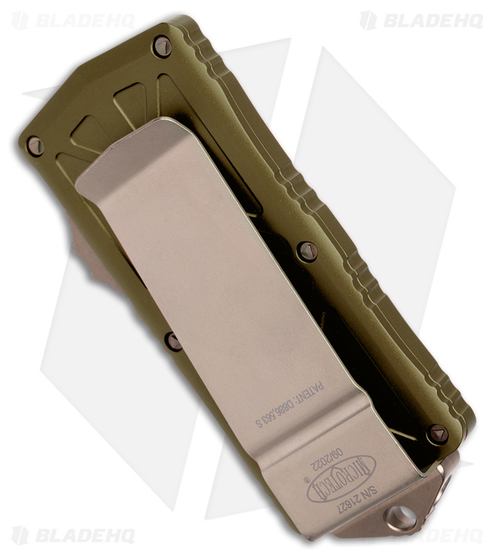 Microtech Exocet Dagger CA Legal OTF Automatic Knife OD Green  (1.9" Bronze)
