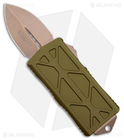 Microtech Exocet Dagger CA Legal OTF Automatic Knife OD Green  (1.9" Bronze)