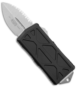 Microtech Exocet Dagger OTF Automatic Knife Black (1.9" SW Fully Serr) 157-12