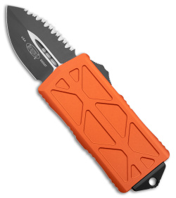 Microtech Exocet Dagger CA Legal OTF Auto Knife Orange (1.9" Black Serr) 157-3OR