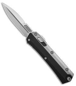 Microtech Glykon D/E OTF Automatic Knife Black Aluminum + Ti (3.75" Stonewash)