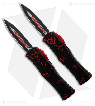 Butterfly S レッド 2枚セット Microtech Hera D/E Dagger Twin Flames (Two-Tone) - Blade HQ