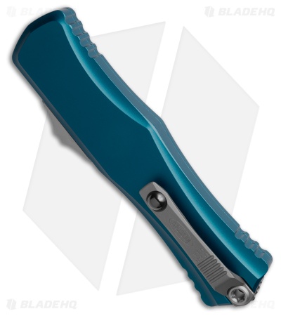 Microtech Hera II D/E OTF Automatic Knife Blue Aluminum (4" Stonewash)
