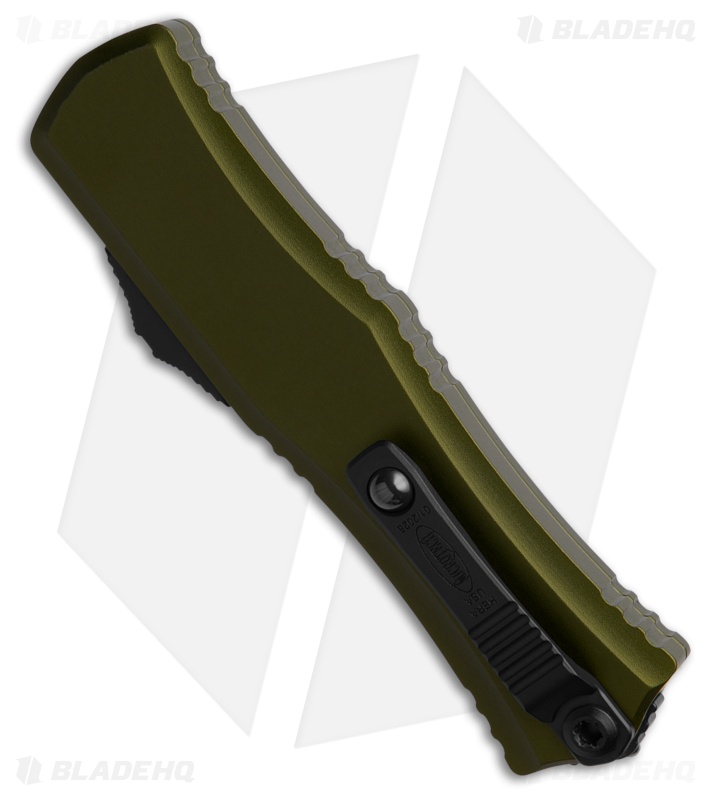 Microtech Hera II Mini D/E OTF Automatic Knife OD Green Aluminum (3" Black Serr)