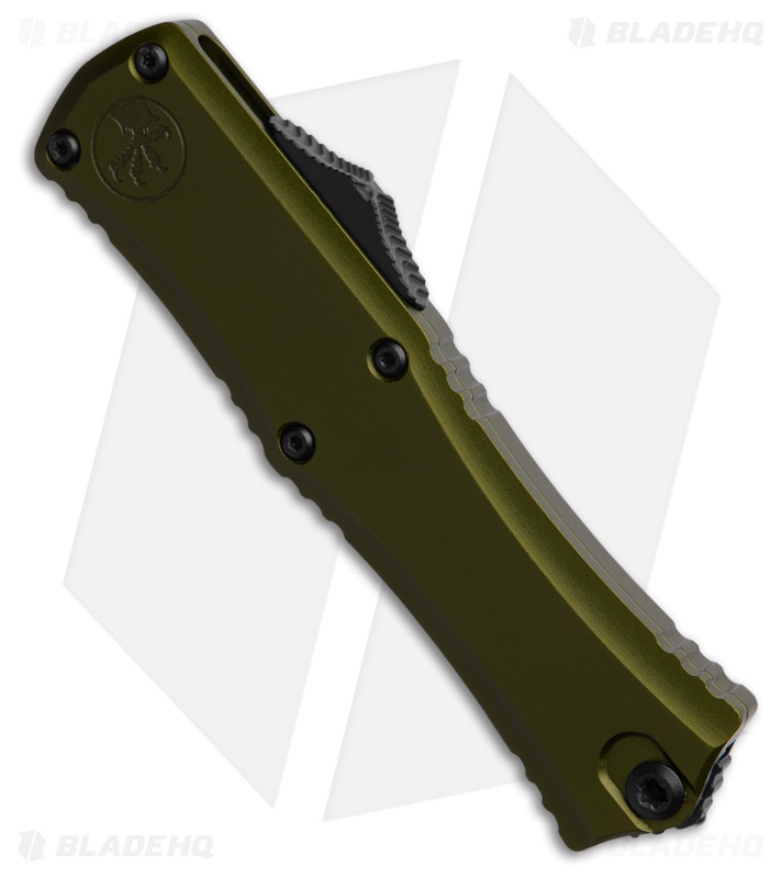Microtech Hera II Mini D/E OTF Automatic Knife OD Green Aluminum (3" Black Serr)