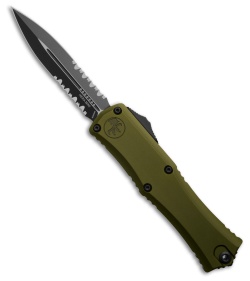 Microtech Hera II Mini D/E OTF Automatic Knife OD Green Aluminum (3" Black Serr)