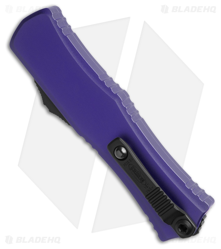 Microtech Hera II Mini D/E OTF Knife Purple Black Full Serr