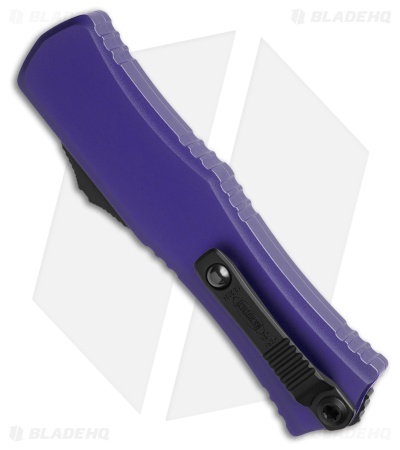 Microtech Hera II Mini D/E OTF Automatic Knife Purple Al (3" Black Full Serr)